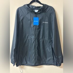 NWT Columbia Center Ridge Women's Hooded Windbreaker Size 1X Color:Black
